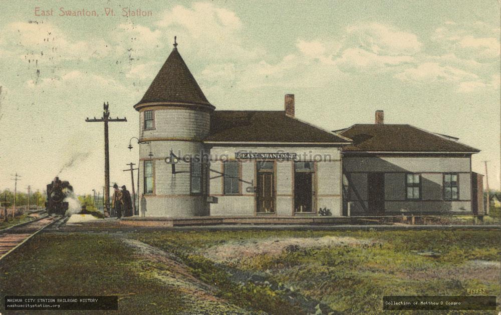 Postcard: East Swanton, Vermont, Station